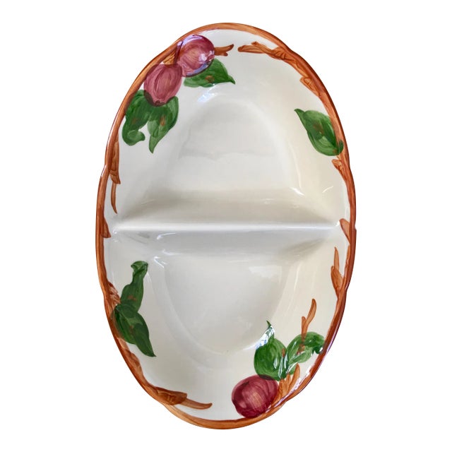 Vintage Franciscan Apple Divided Bowl For Sale