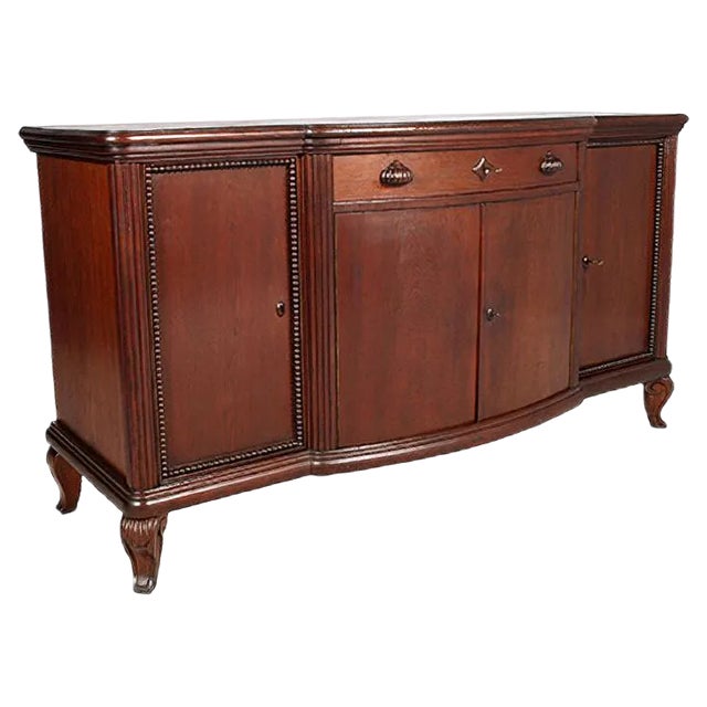 Art Deco Swiss Oak Sideboard from E. Schwarz Zurich, 1930s For Sale