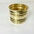Mid-Century Boho Chic Hollywood Regency Small Brass Round Planter For Sale - Image 4 of 8