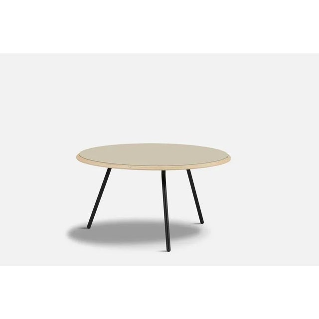 Contemporary Beige Fenix Laminate Soround Coffee Table 75 by Nur Design For Sale - Image 3 of 5