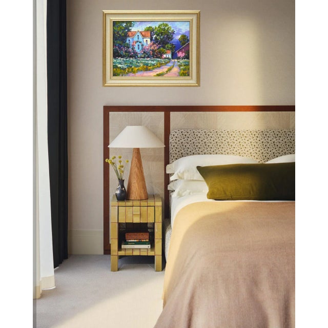 Textile Early 21st Century Summer.House.Modern Original Hand Painting., Framed For Sale - Image 7 of 9