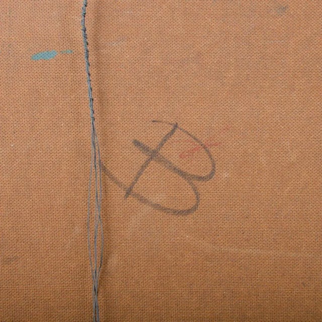 A Large Oil on Masonite Painting Depicting a City View Painting Featuring a Clock Tower. Unsigned. For Sale - Image 12 of 12