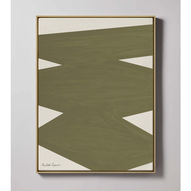 Mid-Century Modern "Limitless" Affirmations Painting Olive" - Geometric Painting - 2026 Colorway Edition For Sale - Image 3 of 7