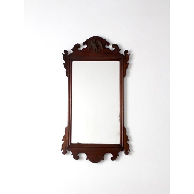 Brown Antique Federal Revival Eagle Mirror For Sale - Image 8 of 14