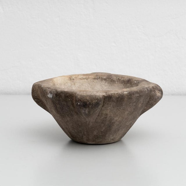 Metal Traditional Spanish Stone Mortar, 1930s For Sale - Image 7 of 17