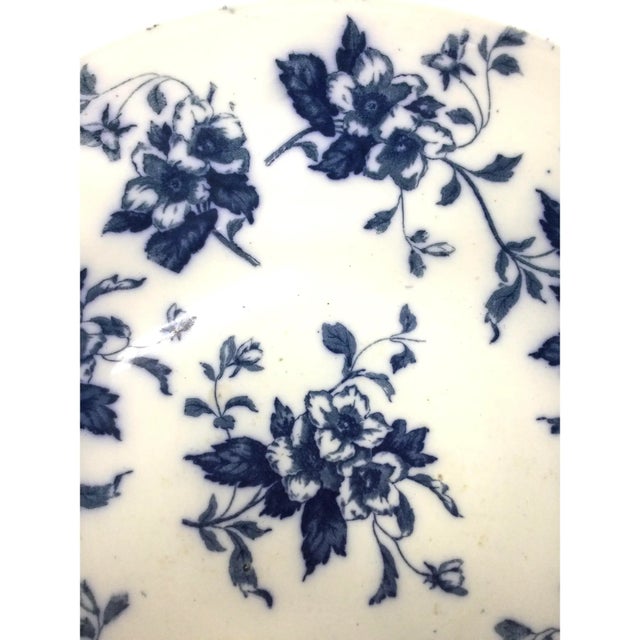 X L Beautiful Antique Blueflow Fruit Centerpiece Bowl For Sale In Portland, ME - Image 6 of 11