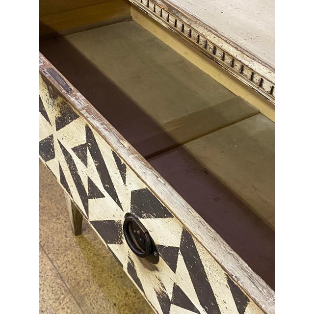 Black Antique English Painted Chest of Drawers/Dresser For Sale - Image 8 of 12