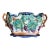 Vintage Majolica Grape Vine Jardinière Planter Cobalt Blue For Sale