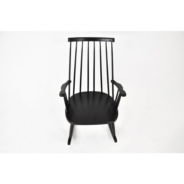 Black Rocking Chair by Lena Larsson for Nesto, 1960s For Sale - Image 8 of 13