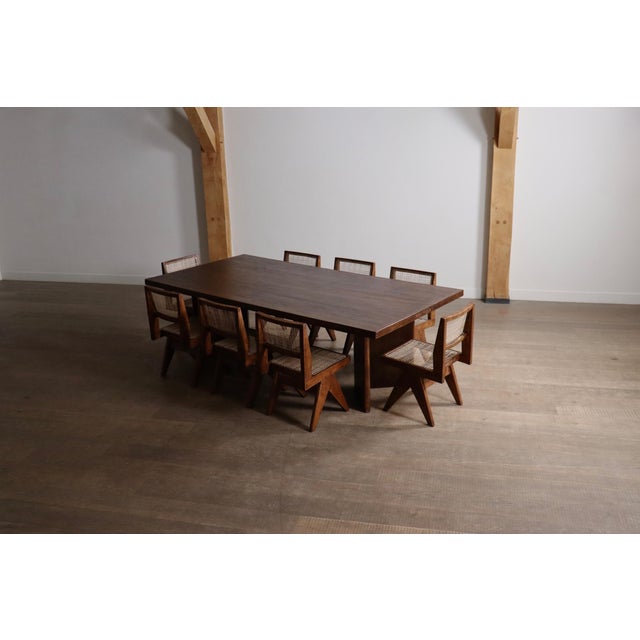Office Cane Chairs from Pierre Jeanneret, India, 1950s, Set of 8 For Sale - Image 16 of 18