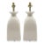 1990s Regency Lucite & White Ceramic Large Scale Lamps, Pair For Sale