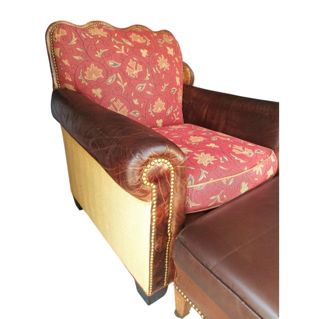Hickory Furniture 1980s Luxury Reinvented: The Ricardo Chair and Ottoman Set by King Hickory For Sale - Image 4 of 12