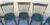 Collection of 19thc Original green & mustard striped thumb back Windsor chairs in fine condition and very sturdy.These...