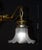 Art Deco French Brass Five-Light Chandelier with Opaline Glass Shades, 1920s For Sale - Image 10 of 18