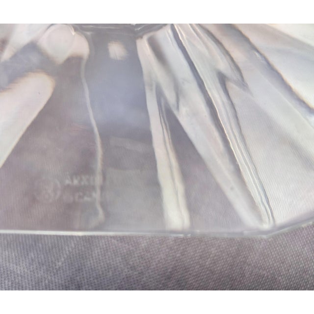 Glass Crystal Arnolfo Di Cambio Candlesticks--"Polygon" by Designer Catya Castel--a Pair For Sale - Image 7 of 7