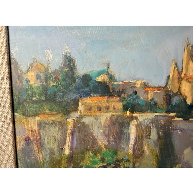 Vintage Original Segovia Spain Cityscape Expressive Artur Wasner Oil Painting For Sale - Image 9 of 14