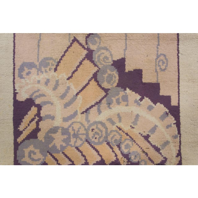 Rug & Kilim Vintage French Art Deco Style Runner With Fan Motif by Rug & Kilim, 1950-1959 For Sale - Image 4 of 9
