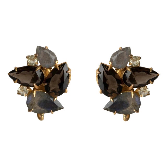 Cammie Studs (Brown) (Pierced French Clip) For Sale
