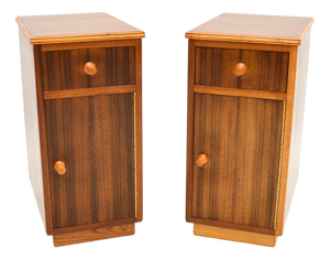 Vintage Walnut Bedside Tables by Neil Morris, 1950s, Set of 2