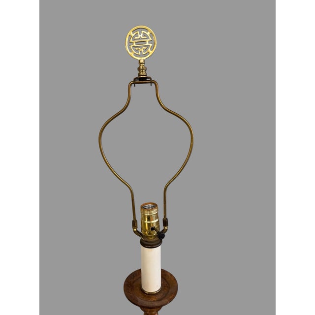 Mid 20th Century Vintage Mid Century Modern Wilmar Gilt Metal 39" Table Lamp For Sale - Image 5 of 8