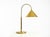 Large, beautiful, original Mid-Century Modern brass table lamp with a conical shade. Lovely minimalist Mid-Century design...