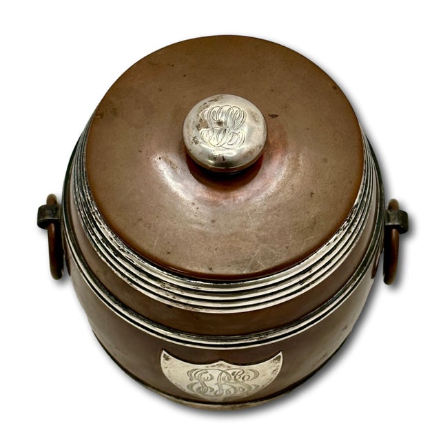 Fine Quality Antique American Solid Bronze and Sterling Silver 3 Piece Tobacco Humidor Smoking Set Circa 1890s For Sale - Image 10 of 18
