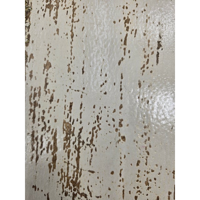 1990s Distressed White & Gold Ornate Chowki For Sale In Boston - Image 6 of 6