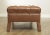 Animal Skin Brown Leather Tufted Long Bench For Sale - Image 7 of 13