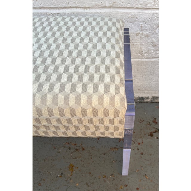 Late 20th Century Geometric Patterned Acrylic Bench by Lee Industries For Sale - Image 13 of 15