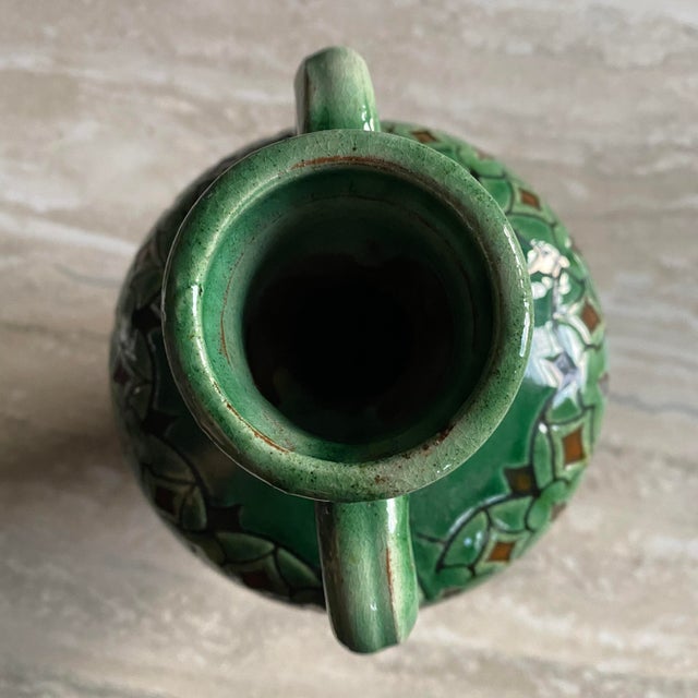 Modern Vintage Green Vase by Góngora Urbedo For Sale - Image 3 of 13