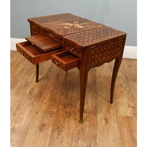 Metal French Louis XVI Kingwood Desk For Sale - Image 7 of 12