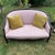 Vintage Blush Wood Frame Loveseat For Sale - Image 10 of 15