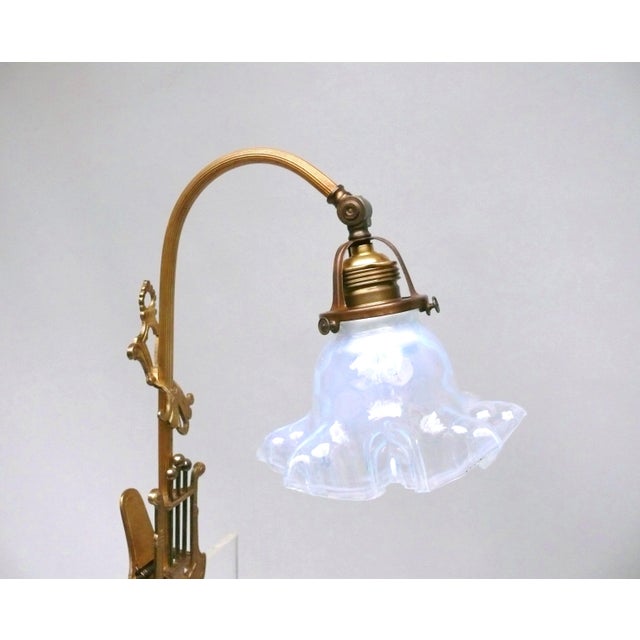 Art Nouveau Grand Piano Clamp Lamp in Brass and Opal Glass, Germany, 1890s For Sale - Image 14 of 18