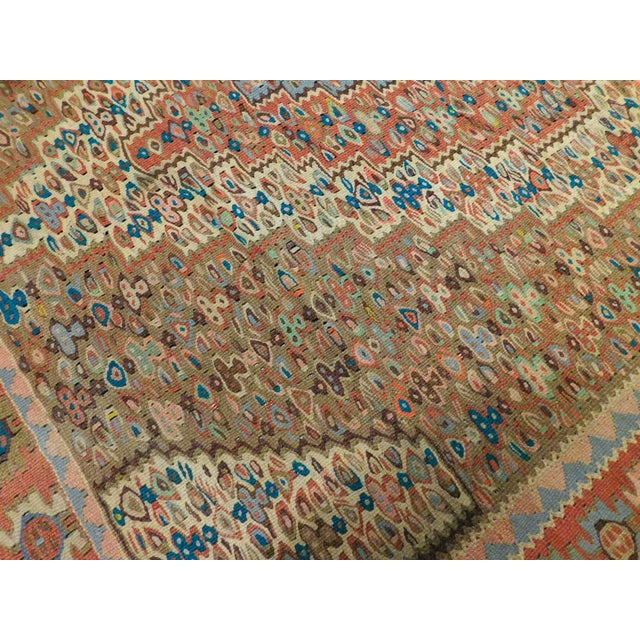 1980s Vintage Handwoven Persian Kilim. 4'x 5' For Sale - Image 5 of 12