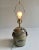 American Vintage 1988 Signed Pottery Crock Table Lamp, Cobalt Blue Leaves & Details With Ear Handles For Sale - Image 3 of 18