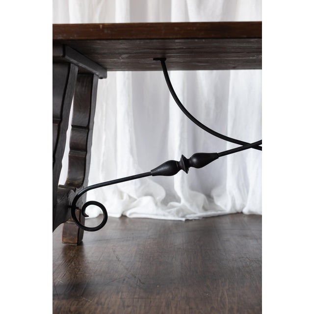 Lyre Leg Catalan Style Trestle Table - From France Late 1800s For Sale - Image 10 of 18