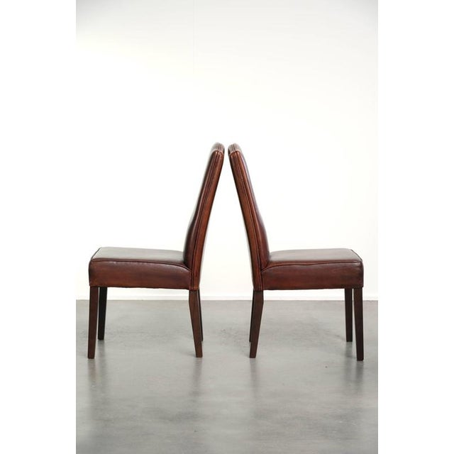 2000 - 2009 English-Style Sheepskin Dining Chairs, Set of 6 For Sale - Image 5 of 16
