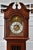 Traditional Mahogany Grandmother Clock Vintage Mechanical Embossed Dial For Sale - Image 4 of 18