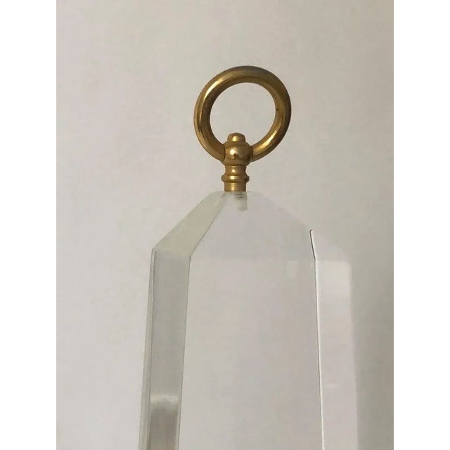 Lucite Obelisks 45" High Maison Jansen Maison Charles Style a Pair For Sale - Image 9 of 13