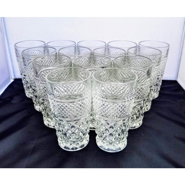 Vintage Anchor Hocking Pressed Glass "Wexford" Juice Highball Glasses