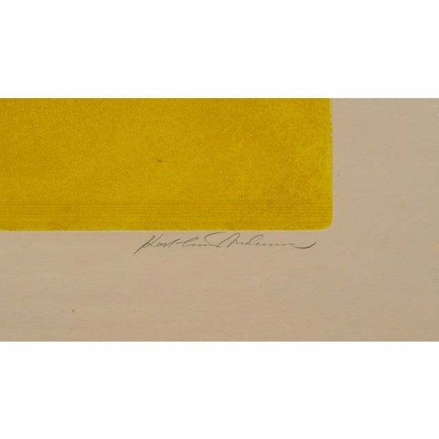 1960s Karl Einar Andersson, Untitled Yellow Abstract, 1960s, Etching For Sale - Image 5 of 11