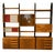 Vintage Czechoslovak Modular Wall Unit with Veneer Cabinets and Black Wooden Supports, 1970s For Sale