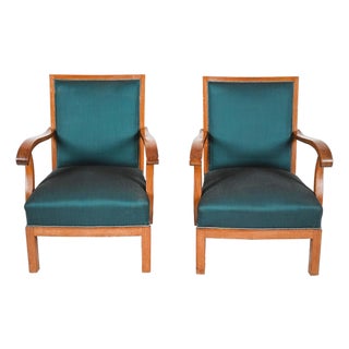 1950s Danish Modern Mahogany Lounge Chairs by Erik Wørts - A Pair For Sale
