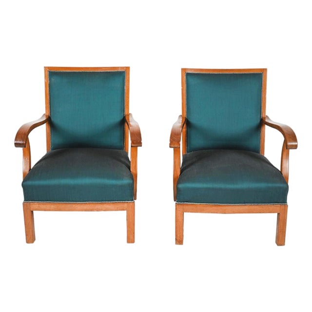 1950s Danish Modern Mahogany Lounge Chairs by Erik Wørts - A Pair For Sale