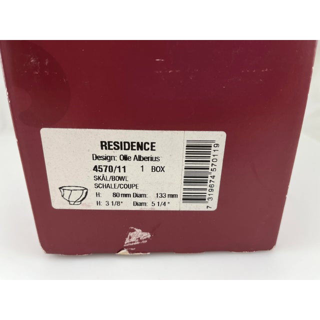 Glass 1990s Orrefors Olle Alberius Designed Swirl Crystal Bowl For Sale - Image 7 of 8