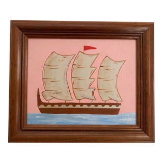 Contemporary Impressionist Style Seascape Painting on Canvas, Framed For Sale