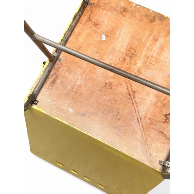 Mid-Century Modern Dutch Yellow Lacquered Plywood and Metal Dining Chair by Gerrit Jr. Rietveld, 1954 For Sale - Image 9 of 18