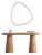 Cone Legs Oval Modern Console Table in Honey Oak For Sale