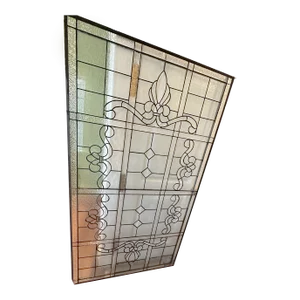 21st Century Traditional Leaded Glass Window 39.75 X 71