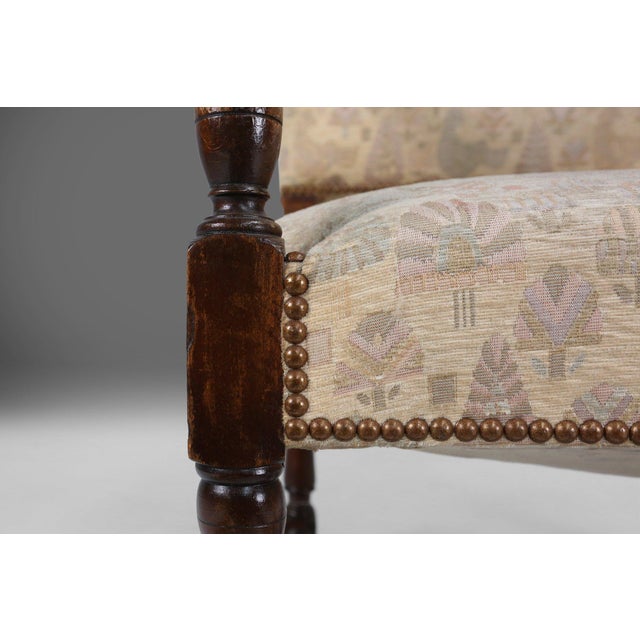 Antique Renaissance Throne Armchair in Carved Oak, France, 1850s For Sale - Image 13 of 14